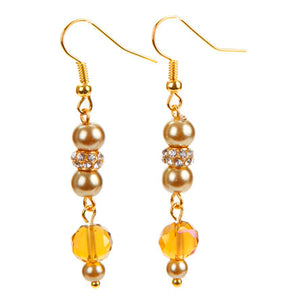 Aretes Topacio-Cristal