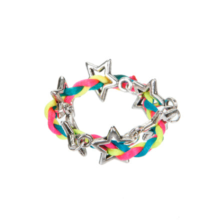 Anillo Con Cola De Rata Y Dijes De Estrella