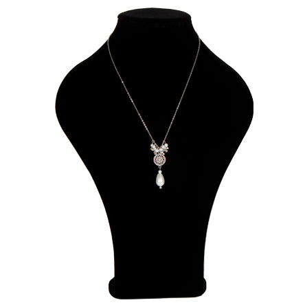 Collar De Cadena Con Perlas Y Dije Mandala
