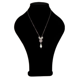 Collar De Cadena Con Perlas Y Dije Mandala